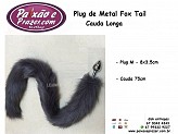 Plug de metal Fox Tail c/ cauda 75cm